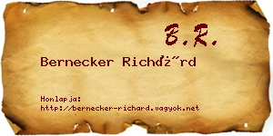 Bernecker Richárd névjegykártya